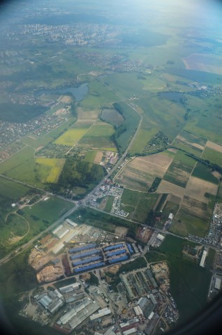Вид на Прагу с самолета